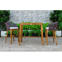 Top vendiendo todo el tiempo PE Rattan Bar Set para muebles de jardín al aire libre